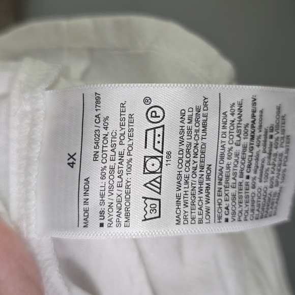 Old Navy White Ruffled Sleeveless Tank Top, Plus Size 4X, NWOT - Picture 4 of 4